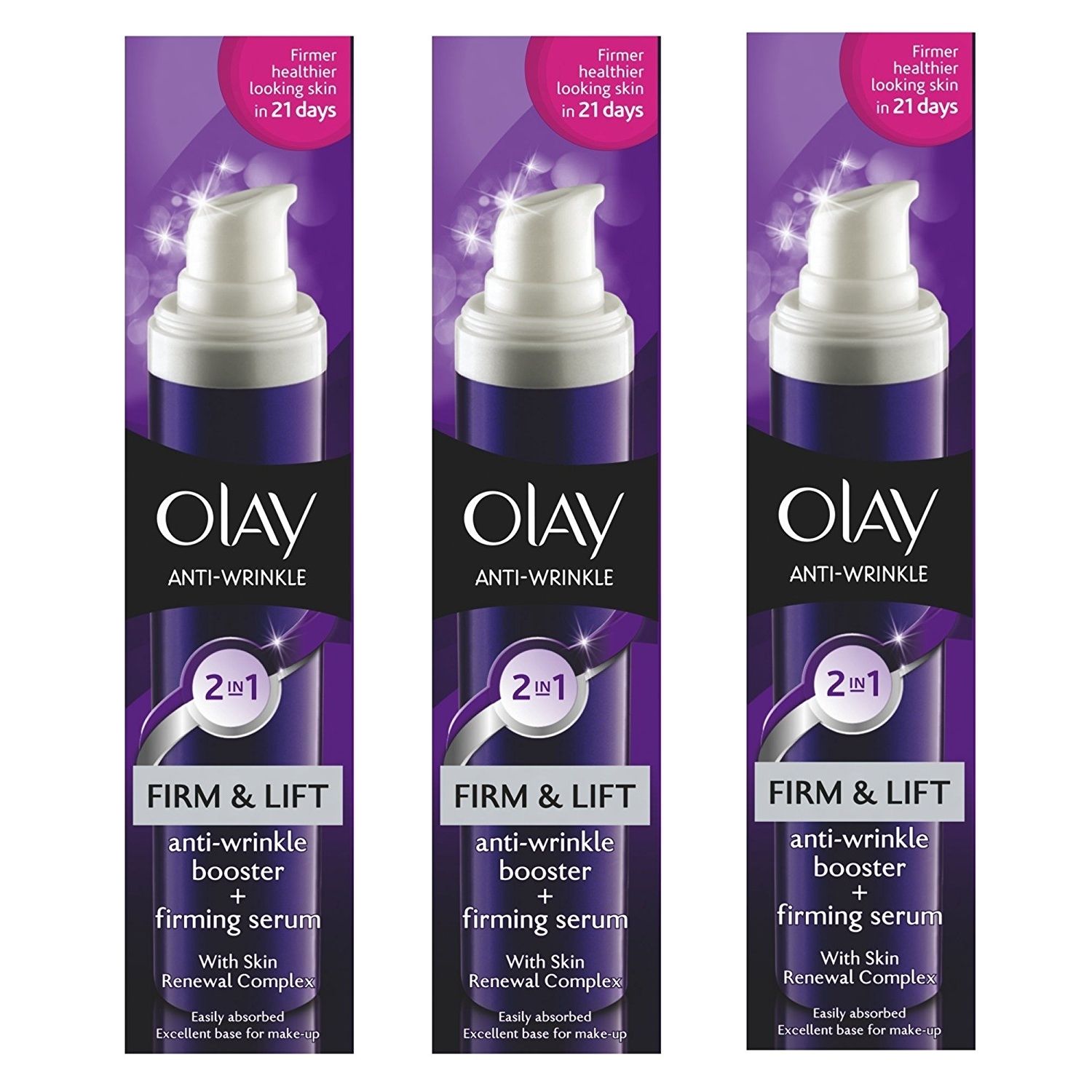 Olay Anti Wrinkle 2in1 Firm & Lift Day Cream + Serum 50ml (3 pack)