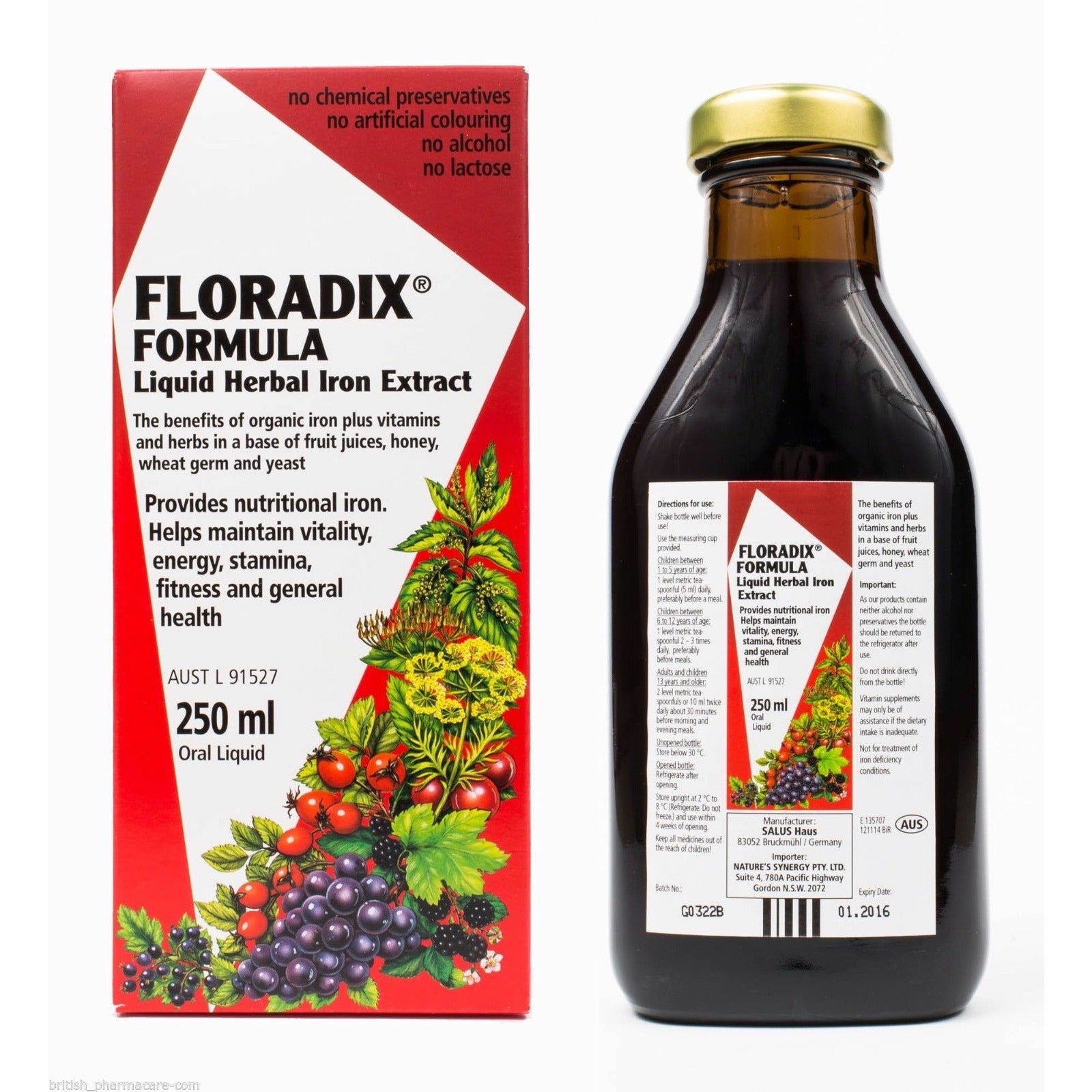 Floradix Liquid Iron Formula 250ml