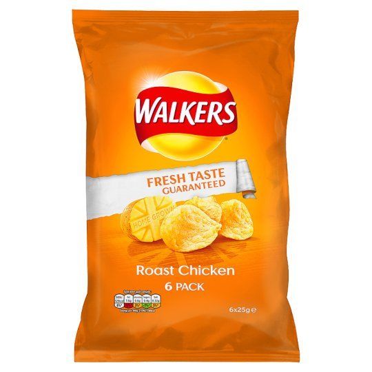 Walkers Roast Chicken Crisps - 6x25g