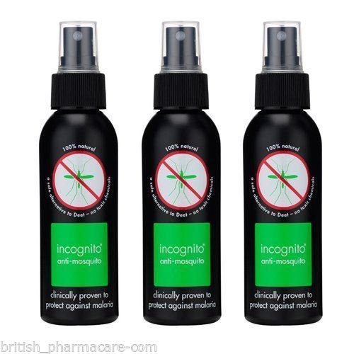 Incognito Natural Anti Mosquito Spray 100ml x 3