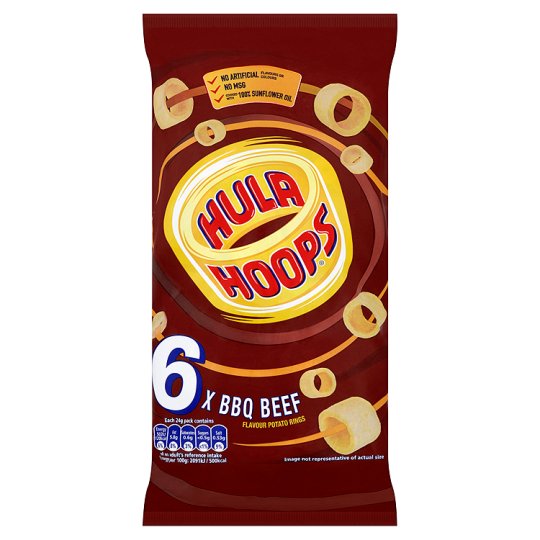 Hula Hoops BBQ BEEF 6 x 24g packs