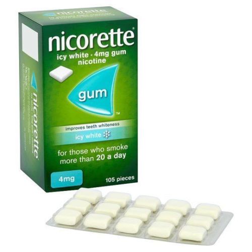 Nicorette Icy White Gum 4mg 105 Pieces